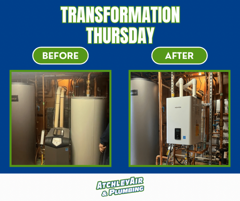 Tankless Water Heater Before And After - Fort Smith Arkansas Plumbers Near Me - Atchley Air and Plumbing