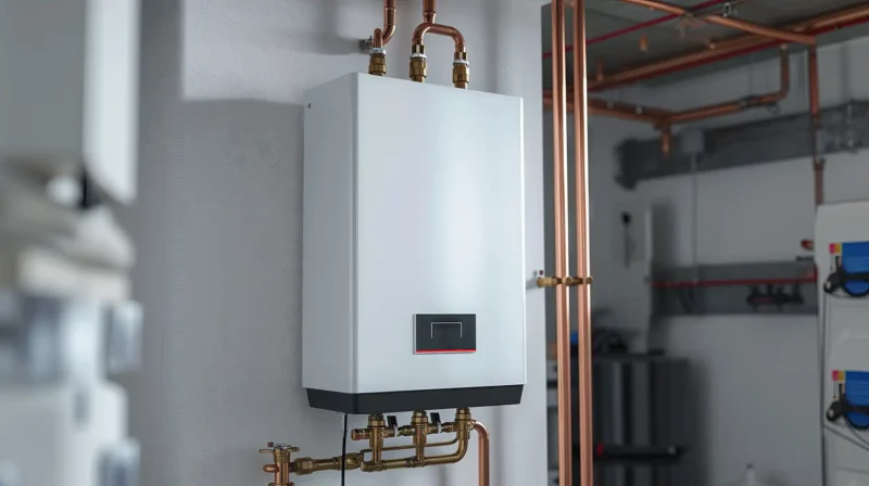 tankless water heater in garage